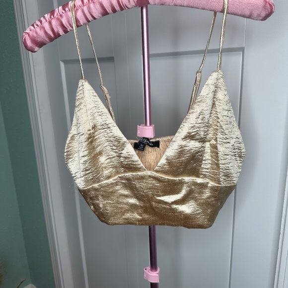 Mixed threads medium y2k gold top whimsy party dainty - Picture 2 of 5